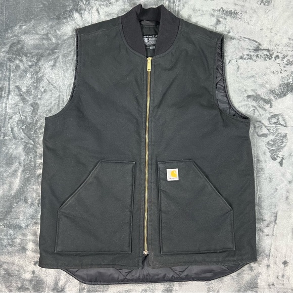 Carhartt Arctic Quilt Lined V01 Men's DuckVest - Black XLT Zipper Front